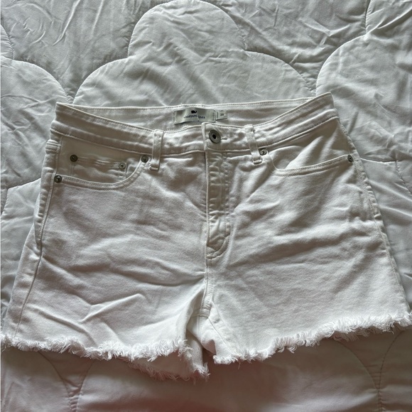 Vineyard Vines Pants - Vineyard Vines White Denim Frayed Hem Shorts